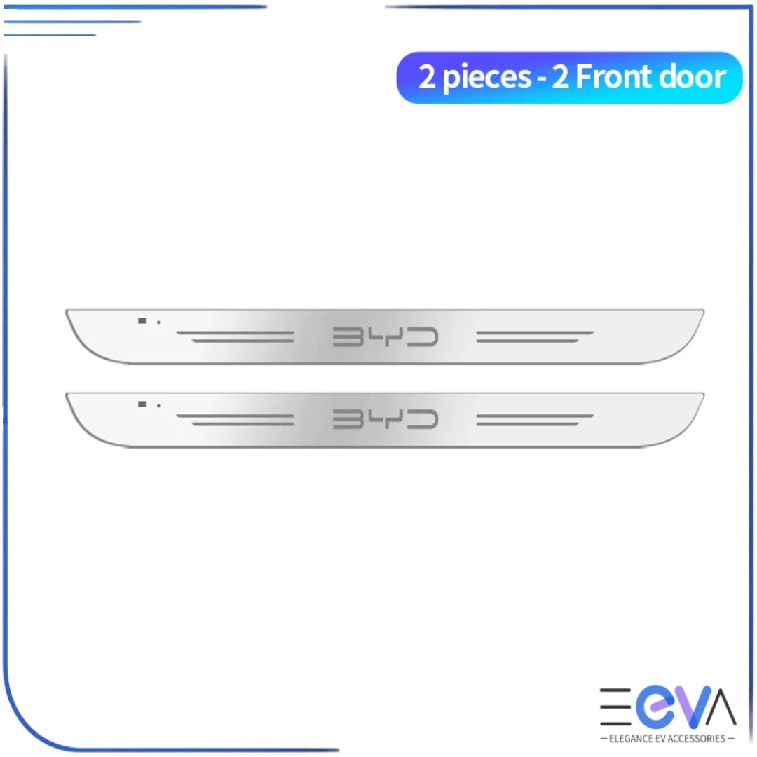 BYD Illuminated Door Sill Scuff Plates 2-piece set for front doors from EEVA Store Australia