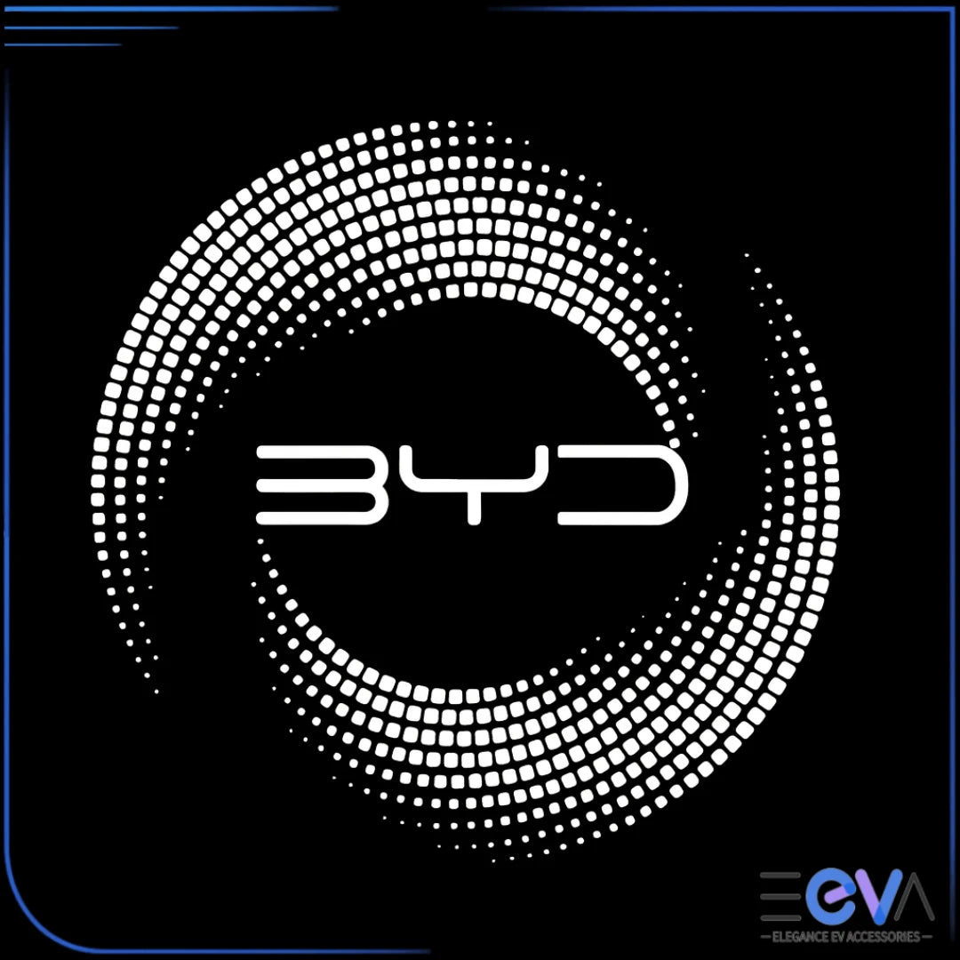 BYD HD Laser Door Puddle Lights with Diamond logo projection – elegant white laser design by EEVA Store