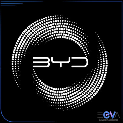 BYD HD Laser Door Puddle Lights with Diamond logo projection – elegant white laser design by EEVA Store