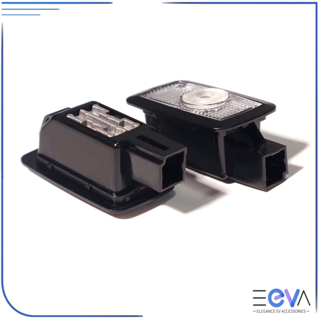 BYD HD Laser Door Puddle Lights pair showing premium plug-and-play design by EEVA Store