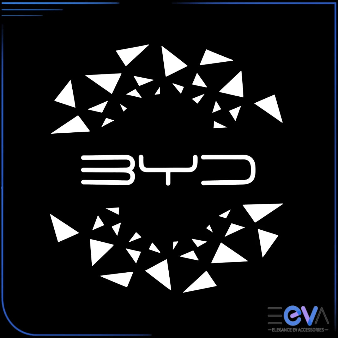 BYD HD Laser Door Puddle Lights with Star logo projection – premium white HD laser design by EEVA Store