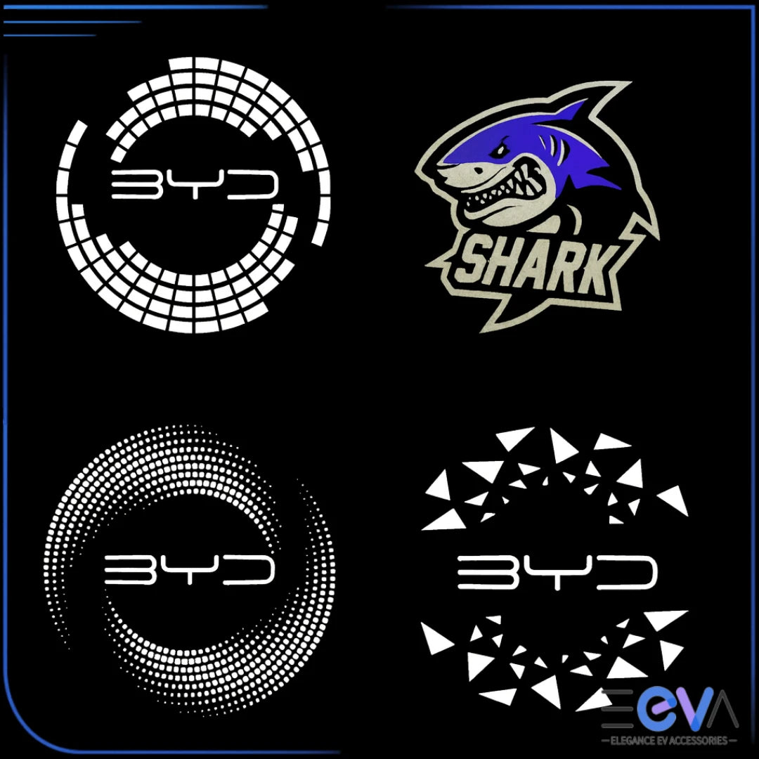 HD Laser Door Puddle Lights for BYD – Technology, Shark, Star and Round Logo options by EEVA Store