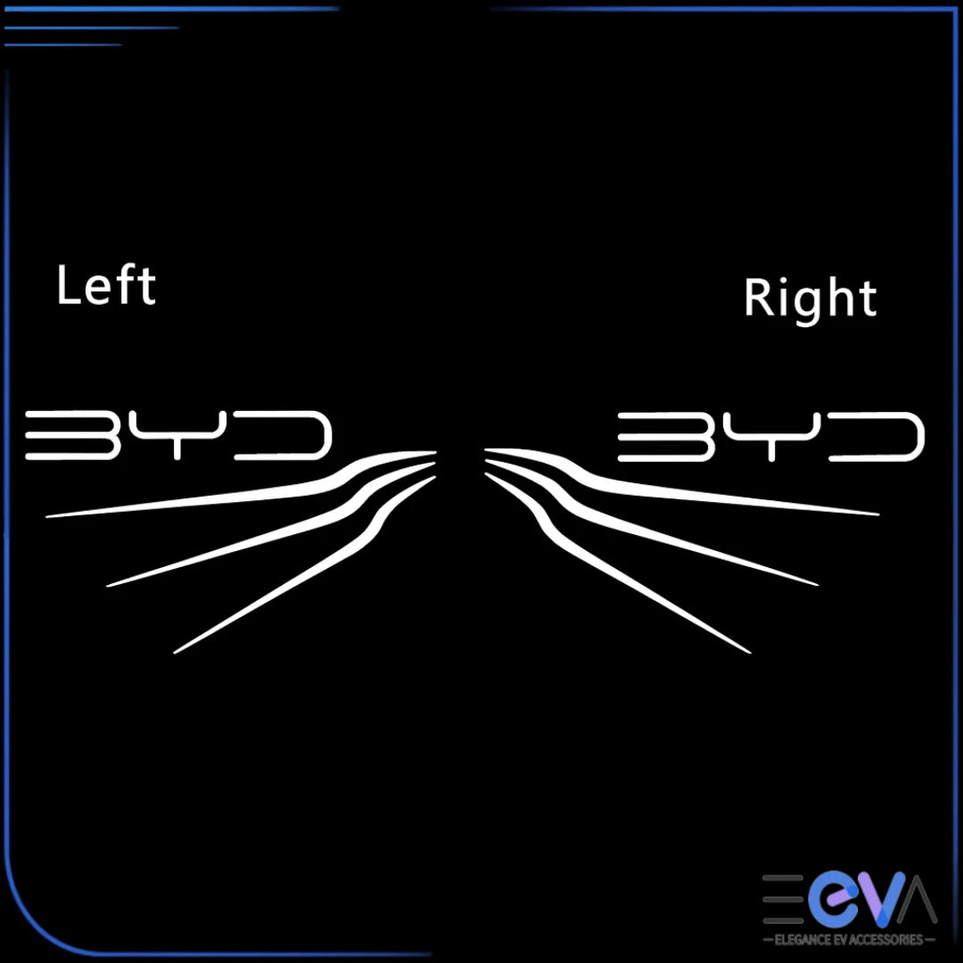 BYD HD Laser Door Puddle Lights with Wing logo projection – stylish no-glare design by EEVA Store