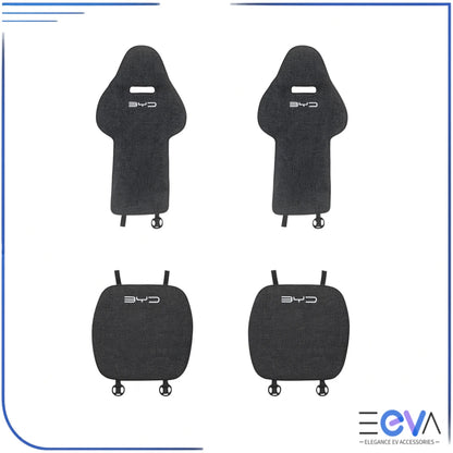 BYD 4-piece linen seat covers with BYD logo – comfortable, all-weather and stylish design from EEVA Store