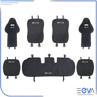 BYD full set all-season linen seat covers with BYD logo – breathable, protective and custom-fit from EEVA Store