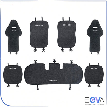 Full set of all-season linen seat covers for BYD vehicles from EEVA Store