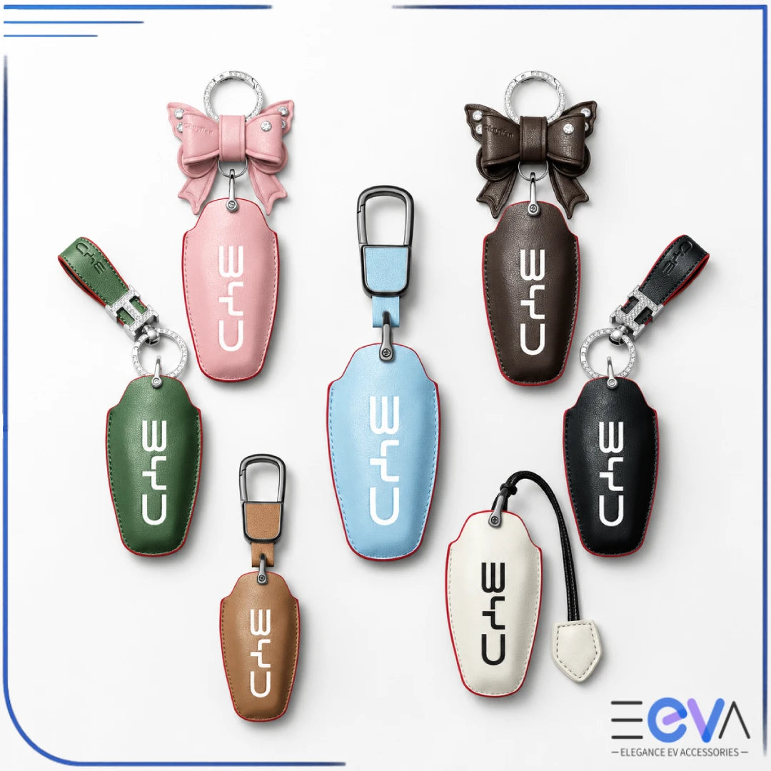 BYD Microfibre Leather Key Cover with Keychain from EEVA Store Australia