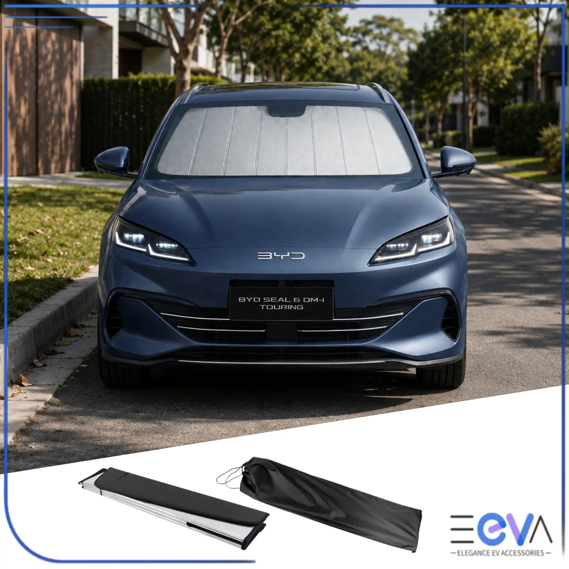 BYD Seal 6 Touring Windscreen Sunshade from EEVA Store Australia.
