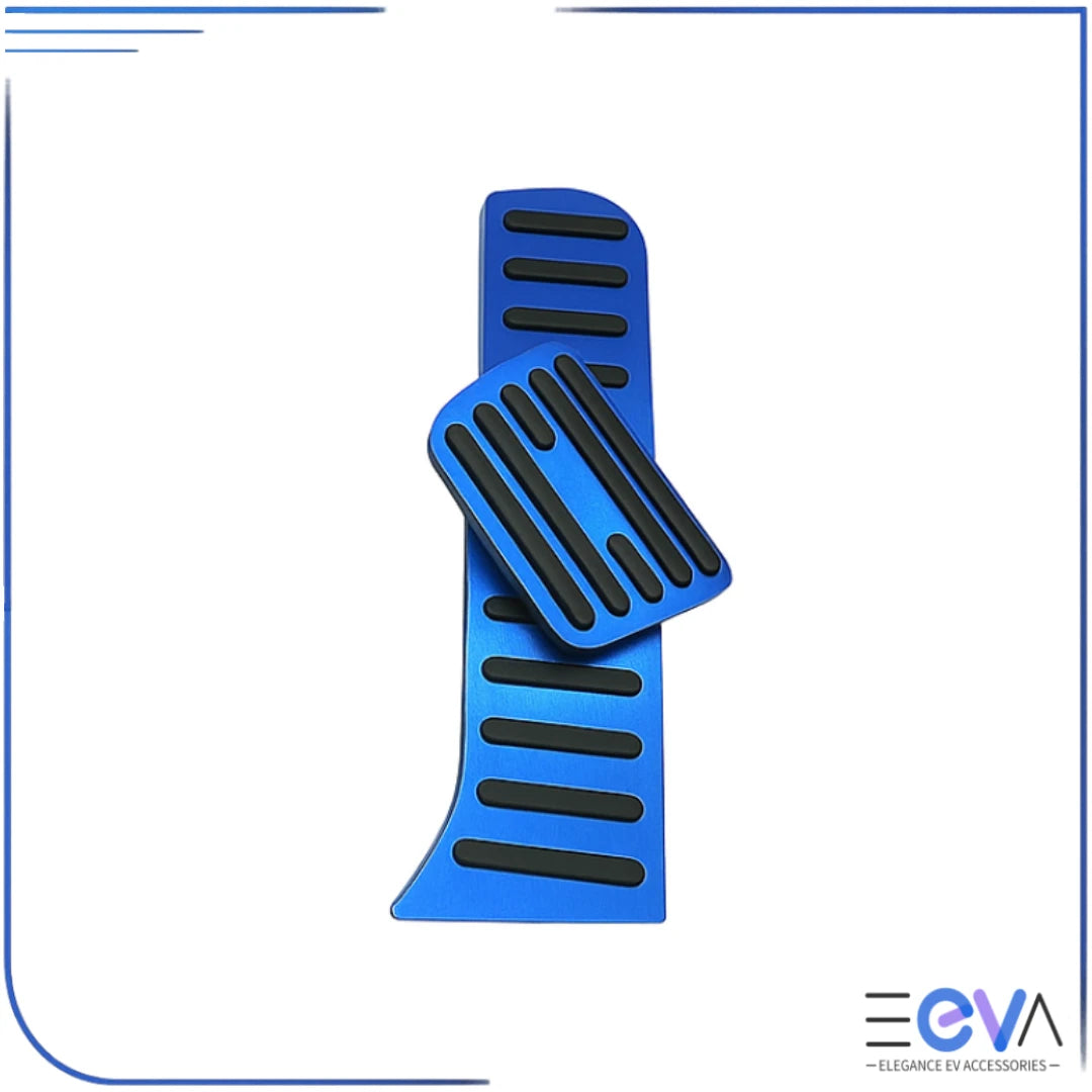 BYD Seal blue aluminium brake & accelerator pedal covers – anti-skid design from EEVA Store