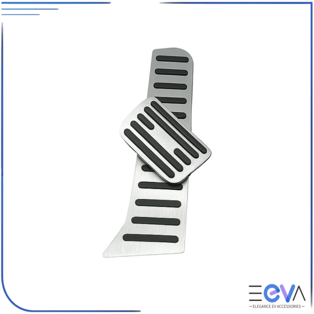 BYD Seal silver aluminium brake & accelerator pedal covers – anti-skid design from EEVA Store