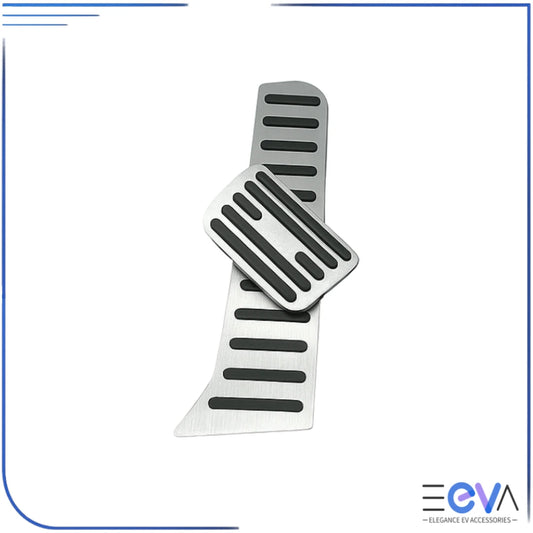 BYD Seal silver aluminium brake & accelerator pedal covers – anti-skid design from EEVA Store