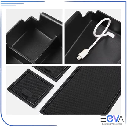 BYD Seal armrest organiser box showing compartments and materials b EEVA Store