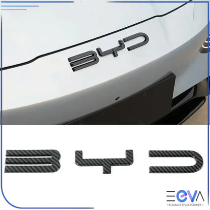 BYD Seal carbon fibre BYD emblem badge installed on tailgate from EEVA Store Australia