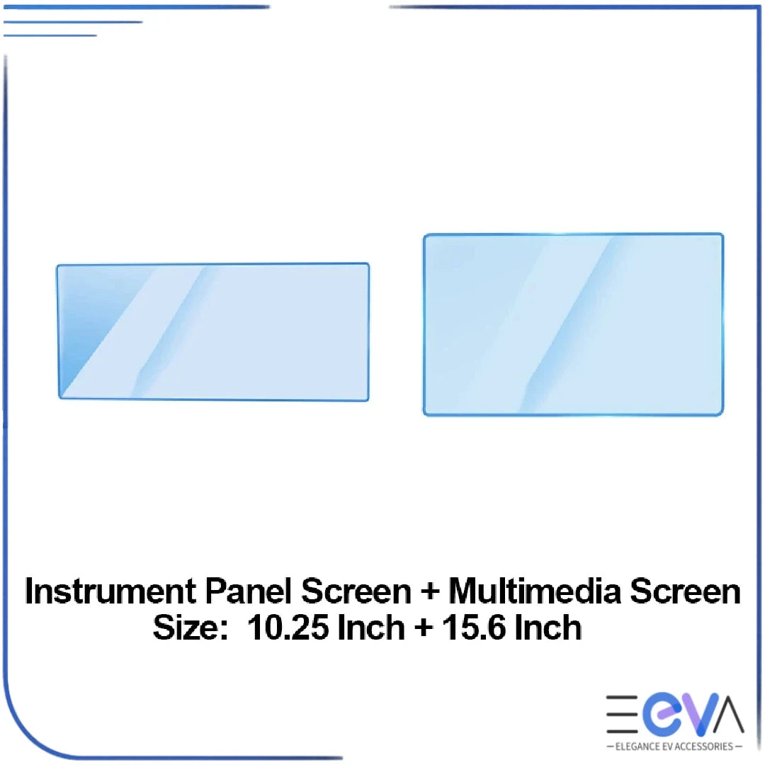 BYD Seal tempered glass screen protector set for 10.25 inch instrument panel and 15.6 inch multimedia display from EEVA Store Australia