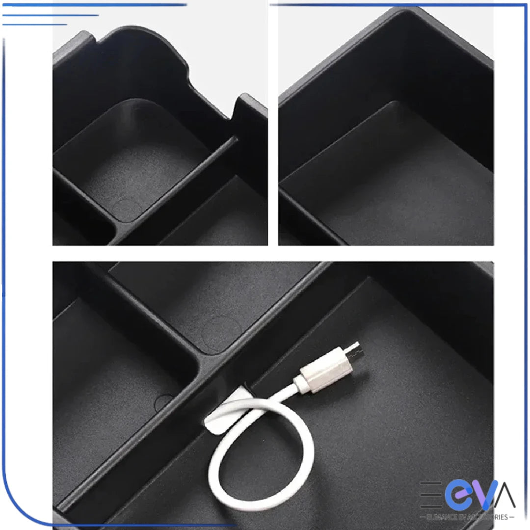 BYD Sealion 5 armrest storage box compartments and cable cut-out detail from EEVA Store Australia