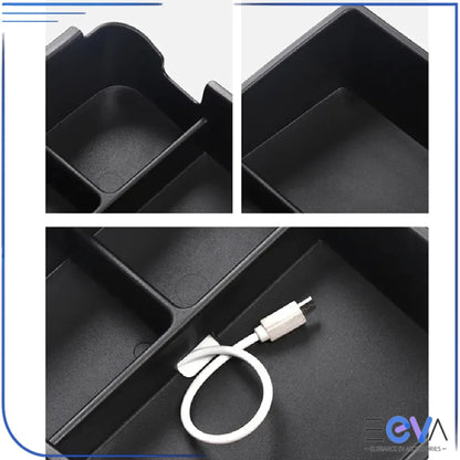 BYD Sealion 5 armrest storage box compartments and cable cut-out detail from EEVA Store Australia