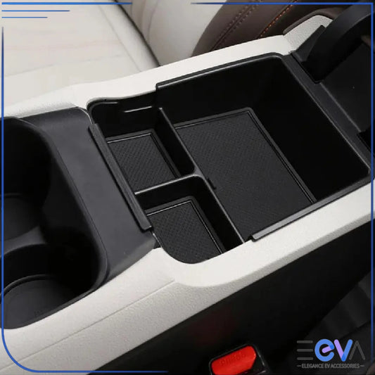 BYD Sealion 5 armrest storage box organiser installed in centre console from EEVA Store Australia