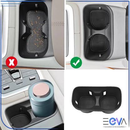 BYD Sealion 5 cup holder insert before and after comparison from EEVA Store Australia