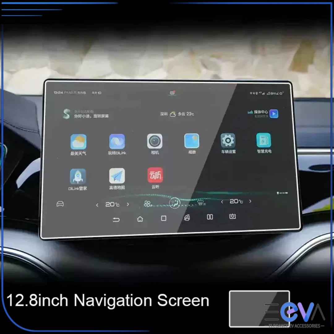 BYD Sealion 6 12.8 inch essential tempered glass screen protector installed on centre display from EEVA Store Australia