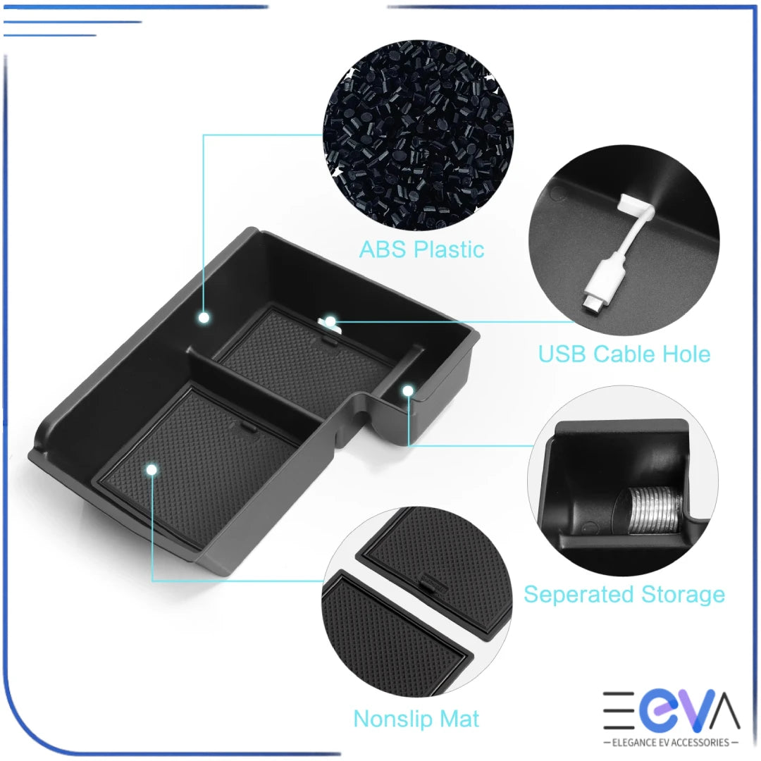 BYD Sealion 6 armrest storage tray with breaker holder slot material and feature highlights from EEVA Store Australia