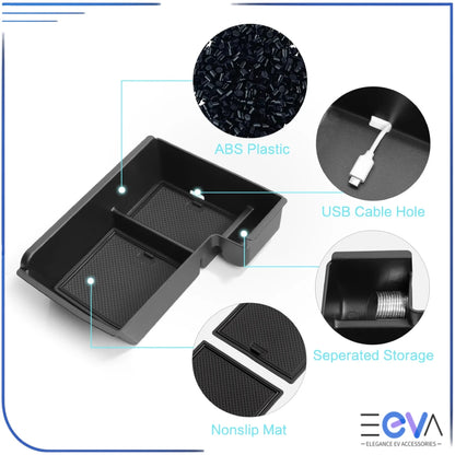 BYD Sealion 6 armrest storage tray with breaker holder slot material and feature highlights from EEVA Store Australia