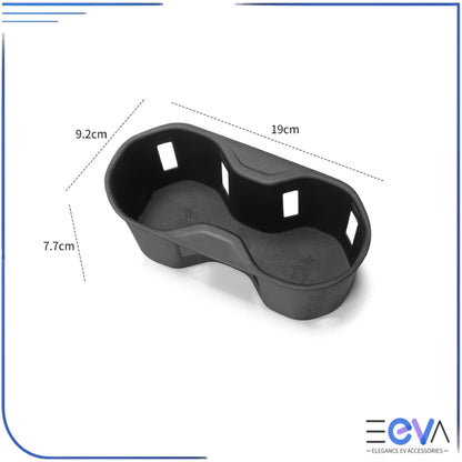 BYD Sealion 6 central cup holder insert with detailed measurements and dimensions from EEVA Store Australia