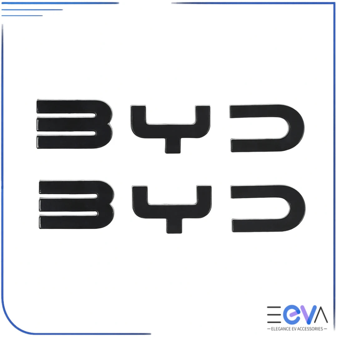 BYD Sealion 7 blackout badge covers front and rear set gloss black finish from EEVA Store Australia