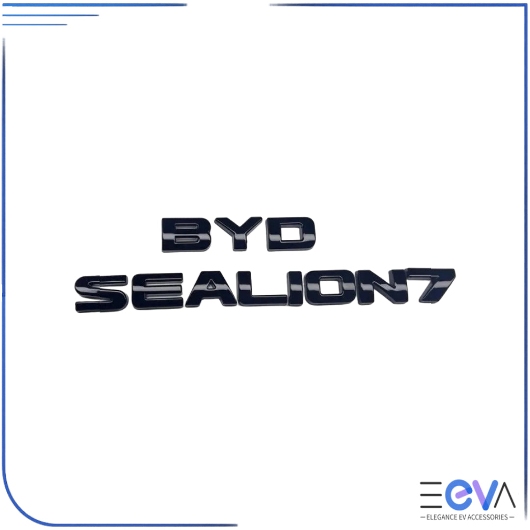 BYD Sealion 7 tailgate BYD SEALION 7 blackout badge cover gloss black emblem overlay from EEVA Store Australia