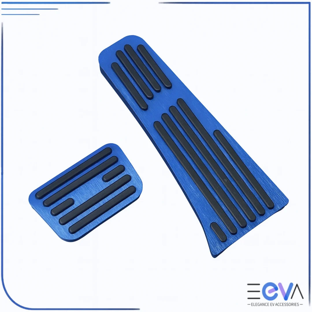 BYD Sealion 7 blue aluminium brake and accelerator pedal covers from EEVA Store Australia.