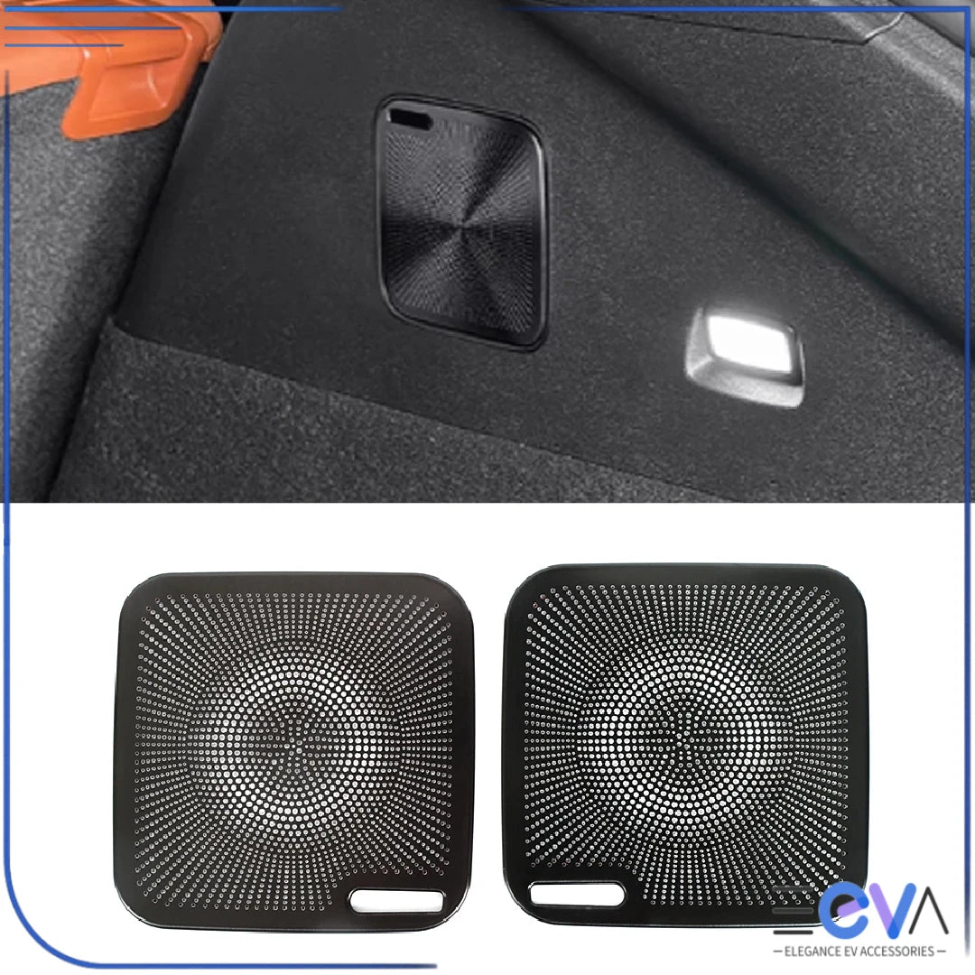 BYD Sealion 7 boot speaker cover trim in black finish installed on side panel from EEVA Store Australia.