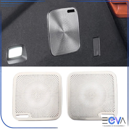 BYD Sealion 7 boot speaker cover trim in silver finish installed on side panel from EEVA Store Australia.