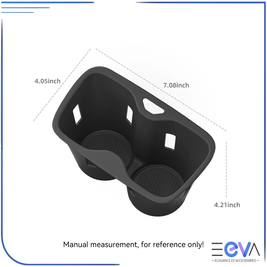Dimensions of BYD Sealion 7 cup holder insert for precise fit by EEVA Store