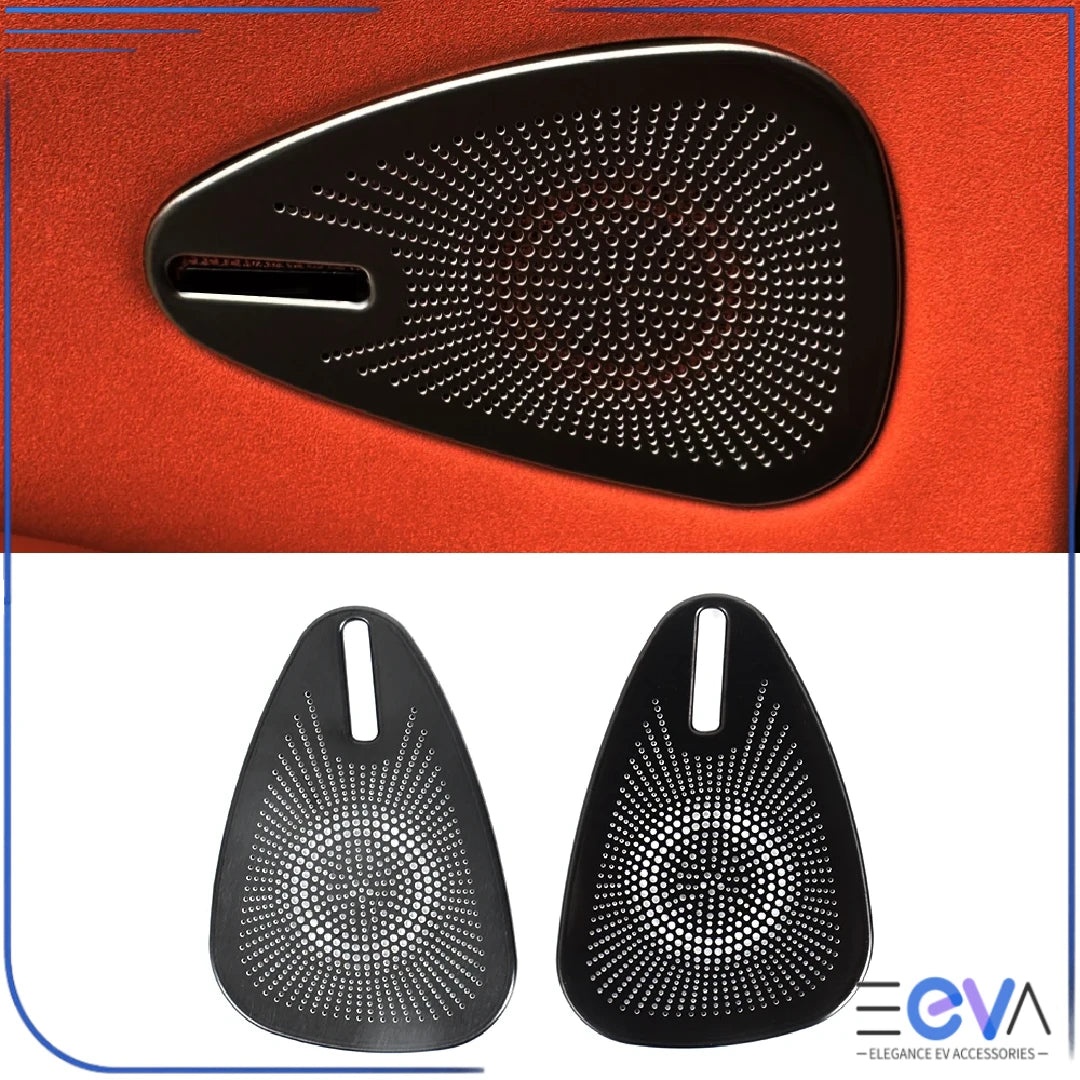 BYD Sealion 7 door speaker cover trim pair in black finish on white background from EEVA Store Australia.