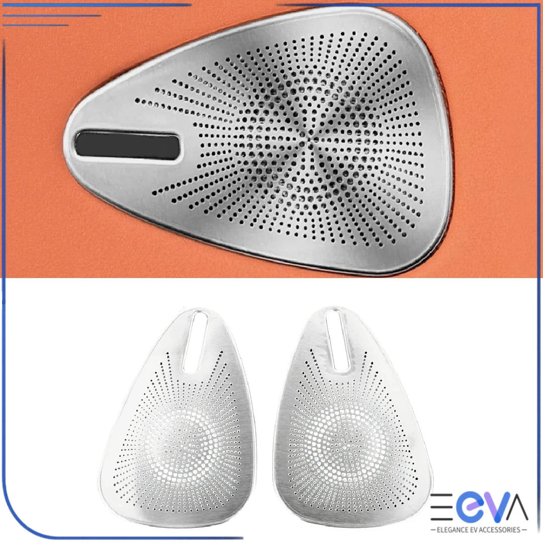 BYD Sealion 7 door speaker cover trim pair in silver finish on white background from EEVA Store Australia.