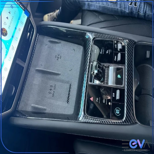 BYD Sealion 7 gear-box carbon-look trim installed around the centre console from EEVA Store Australia.