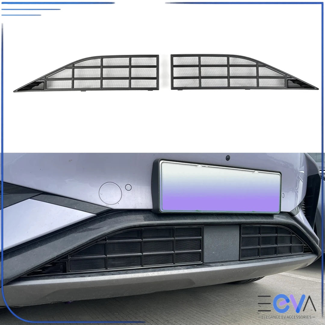 BYD Sealion 7 front grille mesh guard in gloss black finish, adding a sleek look while preventing insects and debris from EEVA Store Australia.