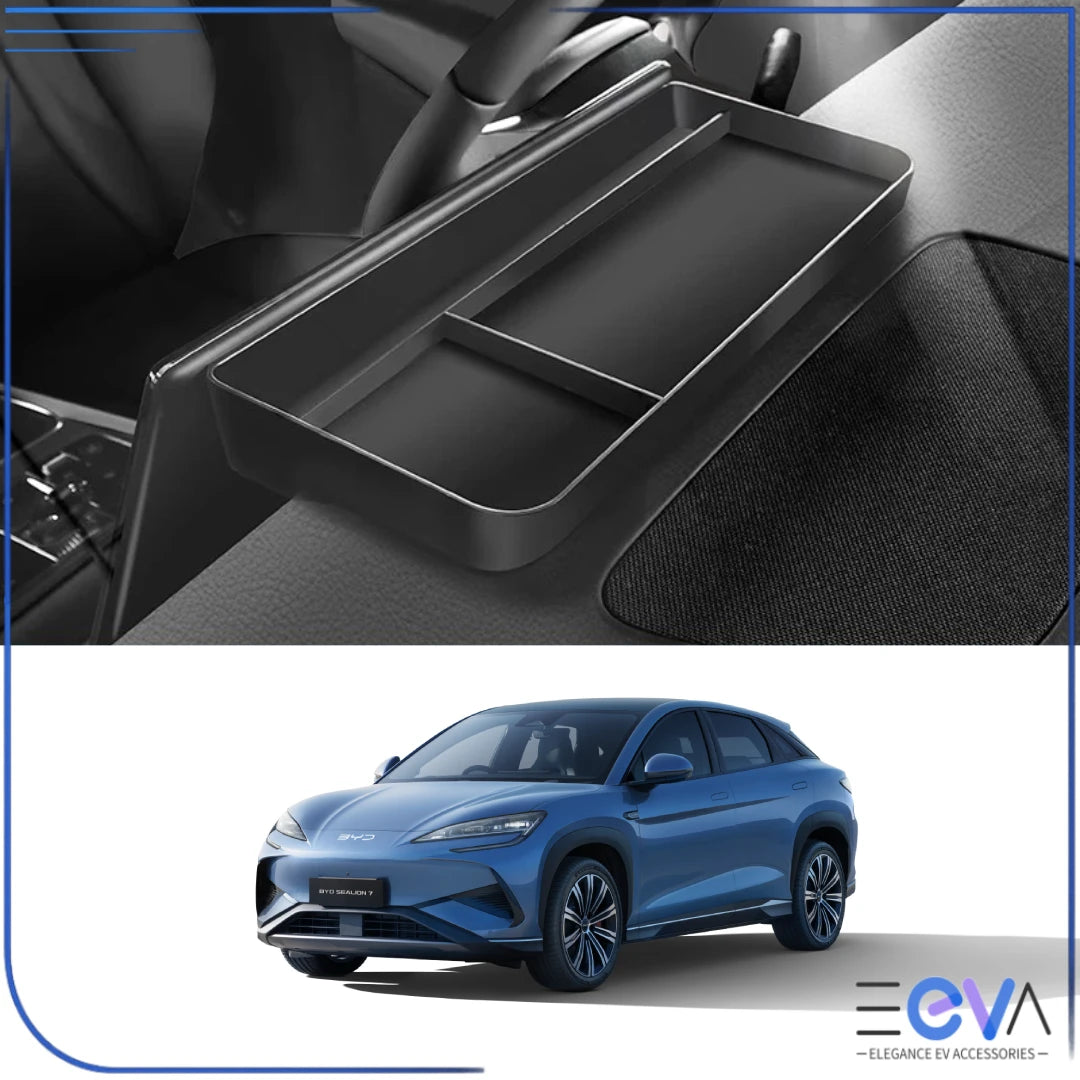BYD Sealion 7 rear screen storage tray installed behind the centre display, creating handy storage for small items from EEVA Store Australia.