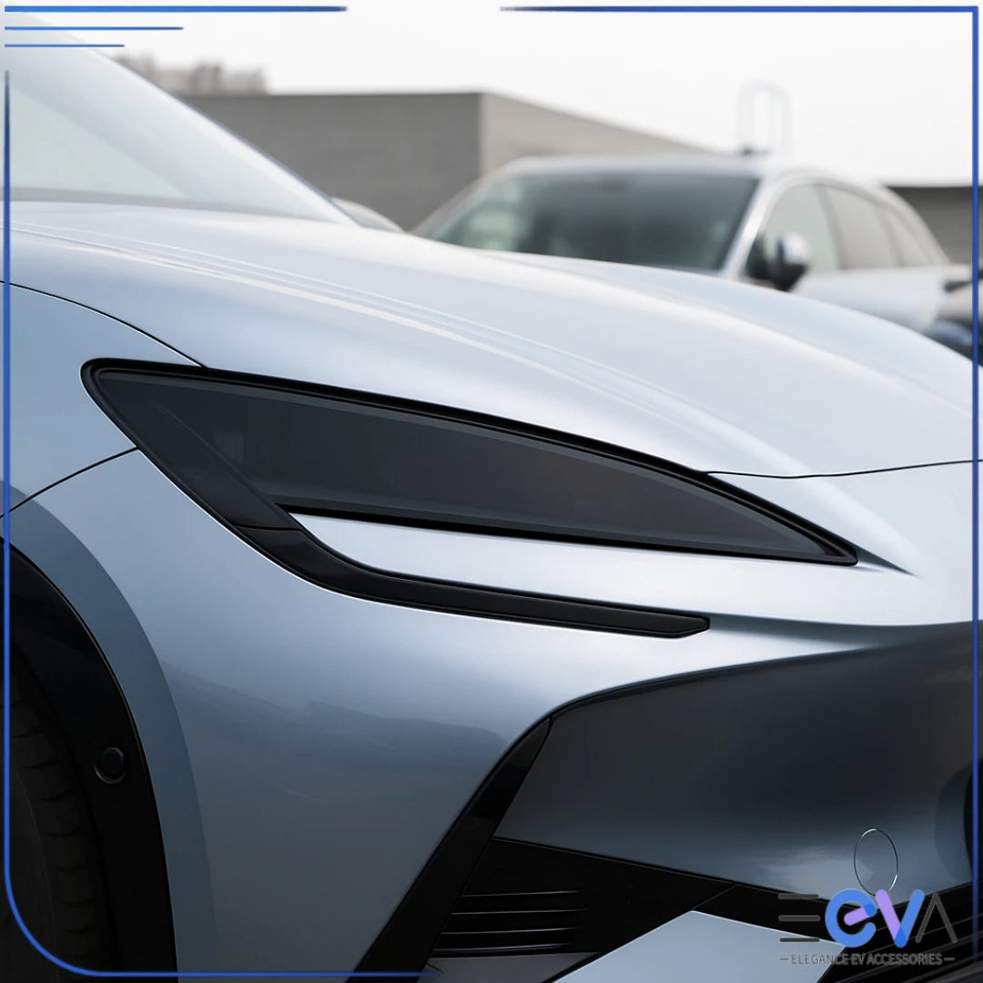 BYD Sealion 7 smoked headlight protection film installed on the front headlight from EEVA Store Australia