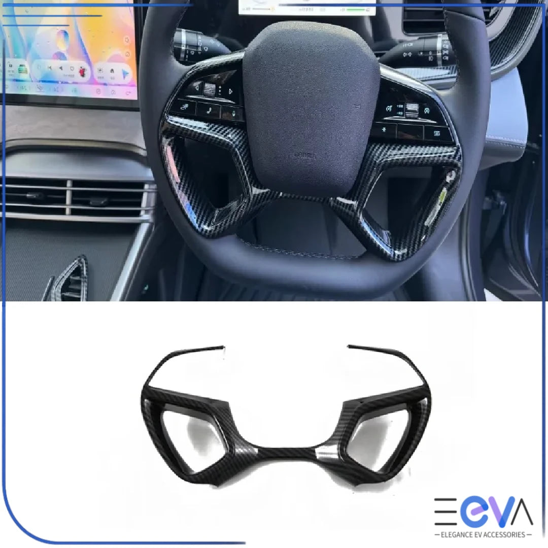 BYD Sealion 7 steering wheel carbon fibre trim cover from EEVA Store Australia