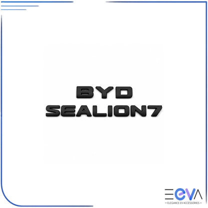 BYD Sealion 7 model tailgate badge cover in matte black finish from EEVA Store Australia