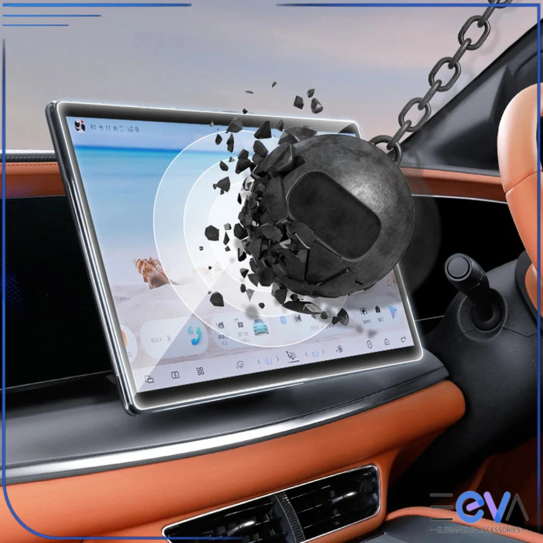 BYD Sealion 7 tempered glass screen protector showing strong impact resistance and shatter protection from EEVA Store