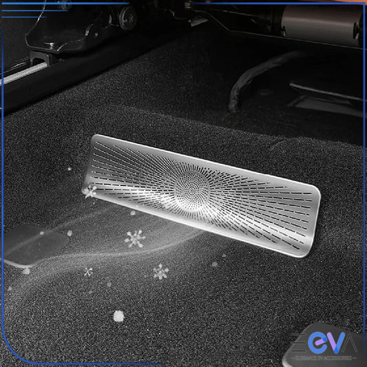 BYD Sealion 7 under-seat air vent cover installed to protect rear seat airflow outlets from EEVA Store Australia.