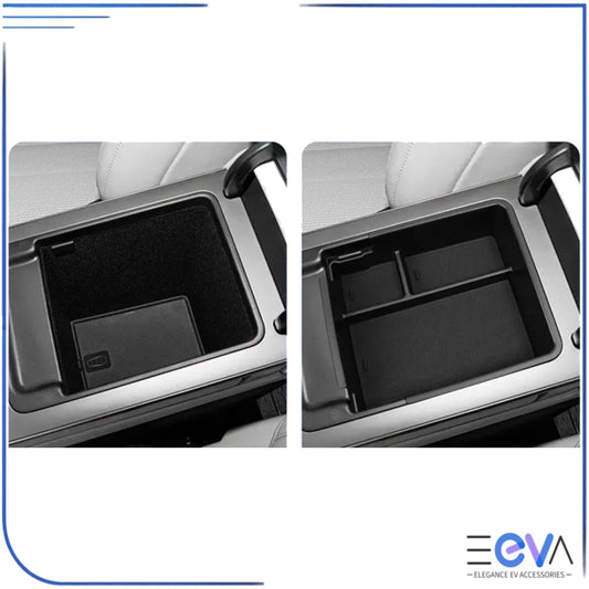 BYD Sealion 8 armrest storage box before and after comparison from EEVA Store Australia.