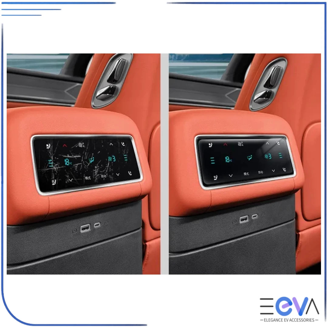 BYD Sealion 8 rear air conditioning screen protector before and after from EEVA Store Australia