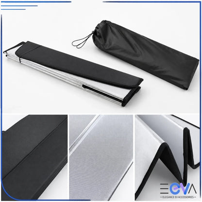 BYD Sealion 8 windscreen sunshade folded with black carry bag included from EEVA Store Australia