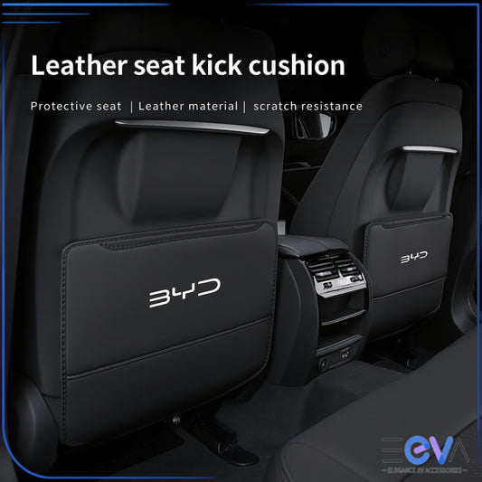 Protective anti-kick pad in use preventing shoe scuffs on BYD seat back from EEVA Store