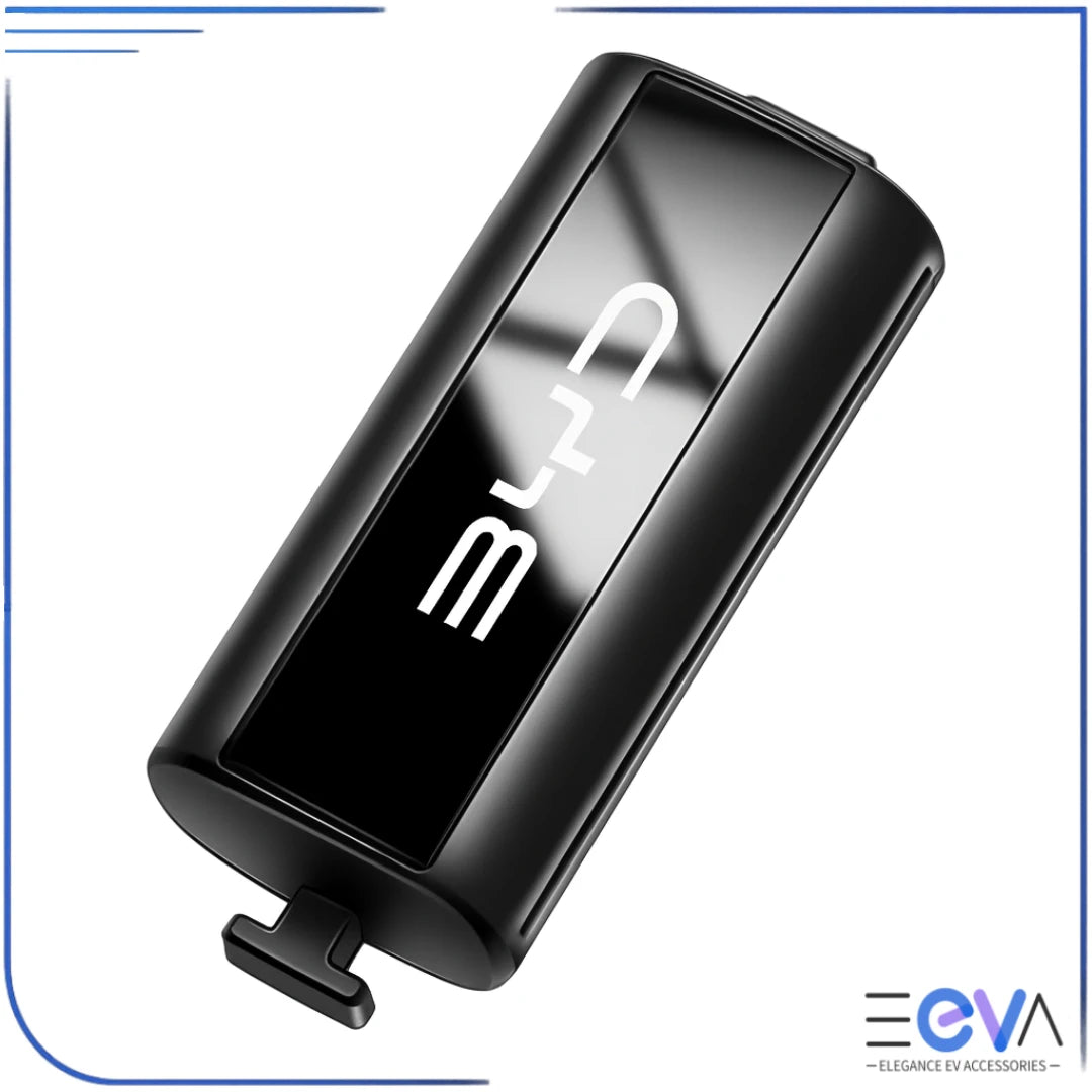 BYD seat belt limiter safety regulator displayed off the vehicle, highlighting compact design and durable finish from EEVA Store Australia.