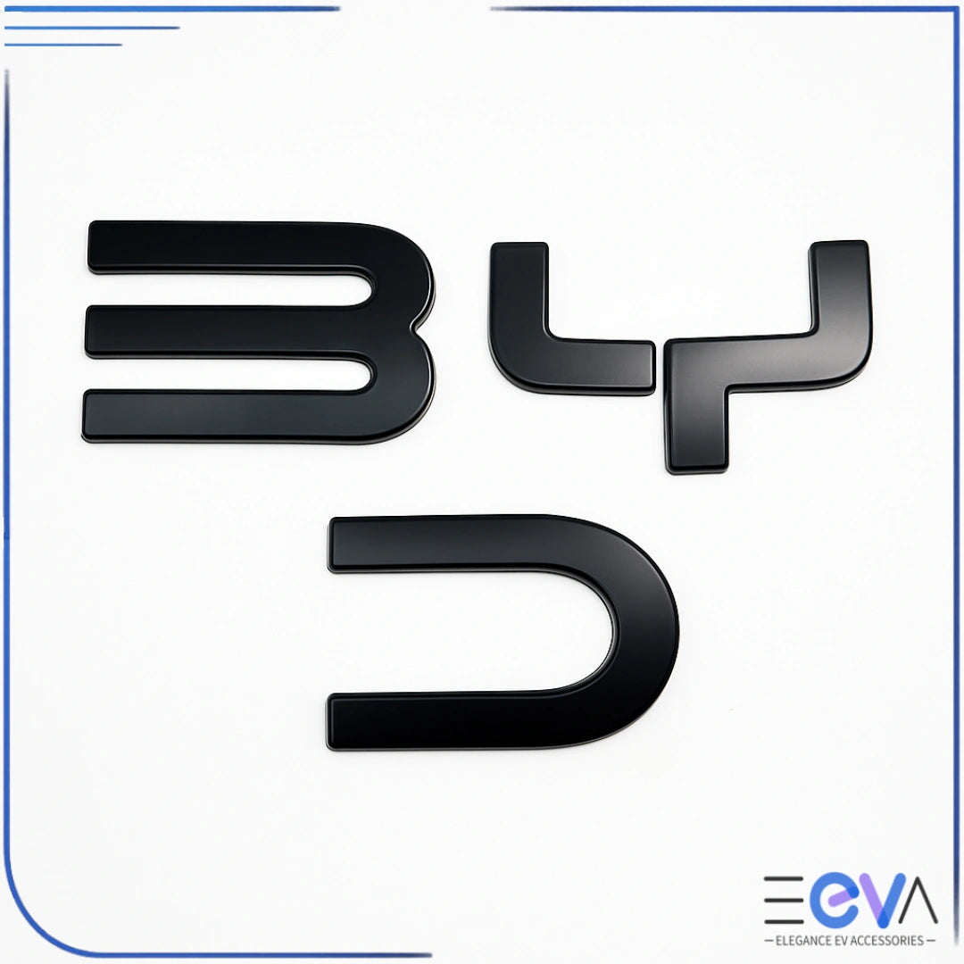 BYD Shark 6 front emblem cover in matte black finish with clean OEM-style appearance from EEVA Store Australia.