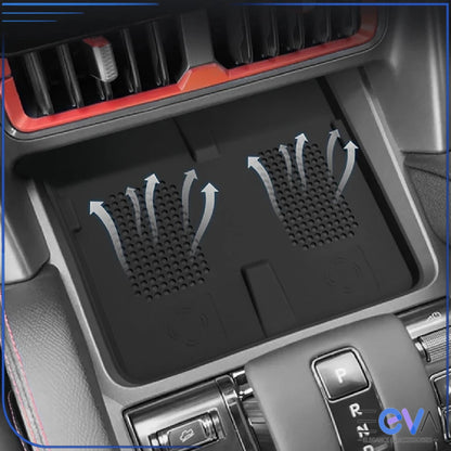 BYD Shark 6 wireless charging pad insert with vented design, allowing heat dissipation while charging phones wirelessly from EEVA Store Australia.