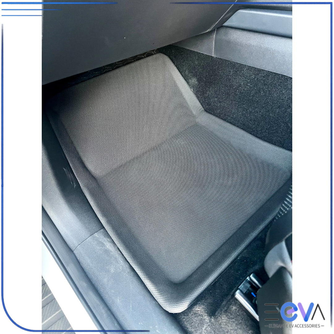 Overview of passenger XPE floor mats installed in BYD Shark 6 from EEVA Store